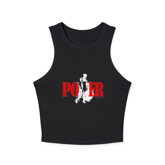 Empowerment Racer Tank Top - 'Power' and 'Believe' Design for Women