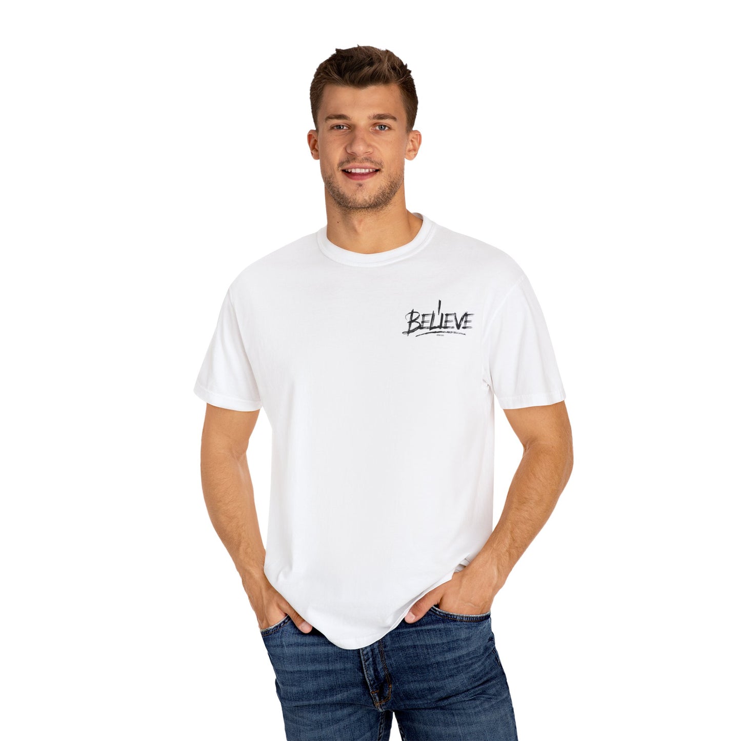 Unisex Belief Graphic T-Shirt - 'Faith Saved My Life' Inspirational Tee