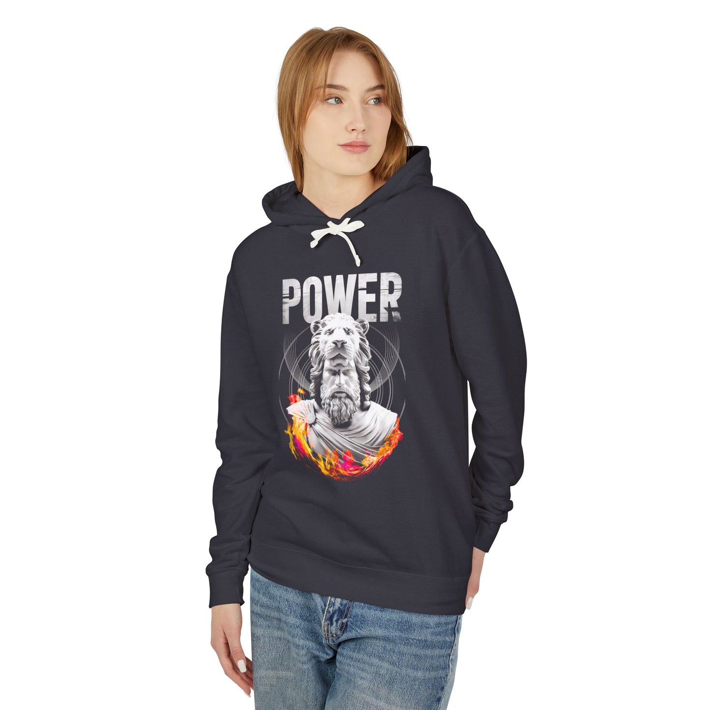 Unisex Lightweight Power Hooded Sweatshirt - Stylish & Inspirational Pullover