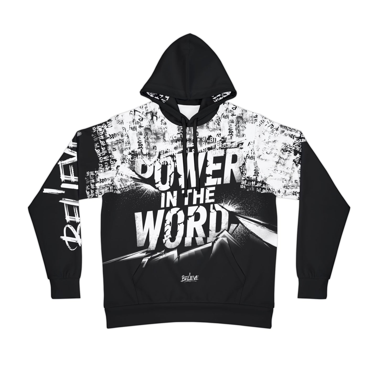 Power in the Word Athletic Hoodie - Motivational Fitness Wear for Empowerment