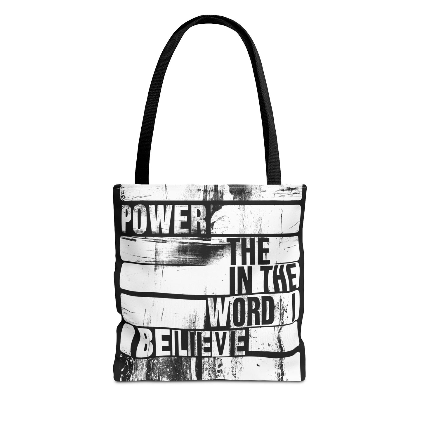 Inspirational Tote Bag - 'Power in the Word' & 'Faith Saved My Life' - Motivational Canvas Carryall