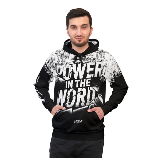 Power in the Word Athletic Hoodie - Motivational Fitness Wear for Empowerment