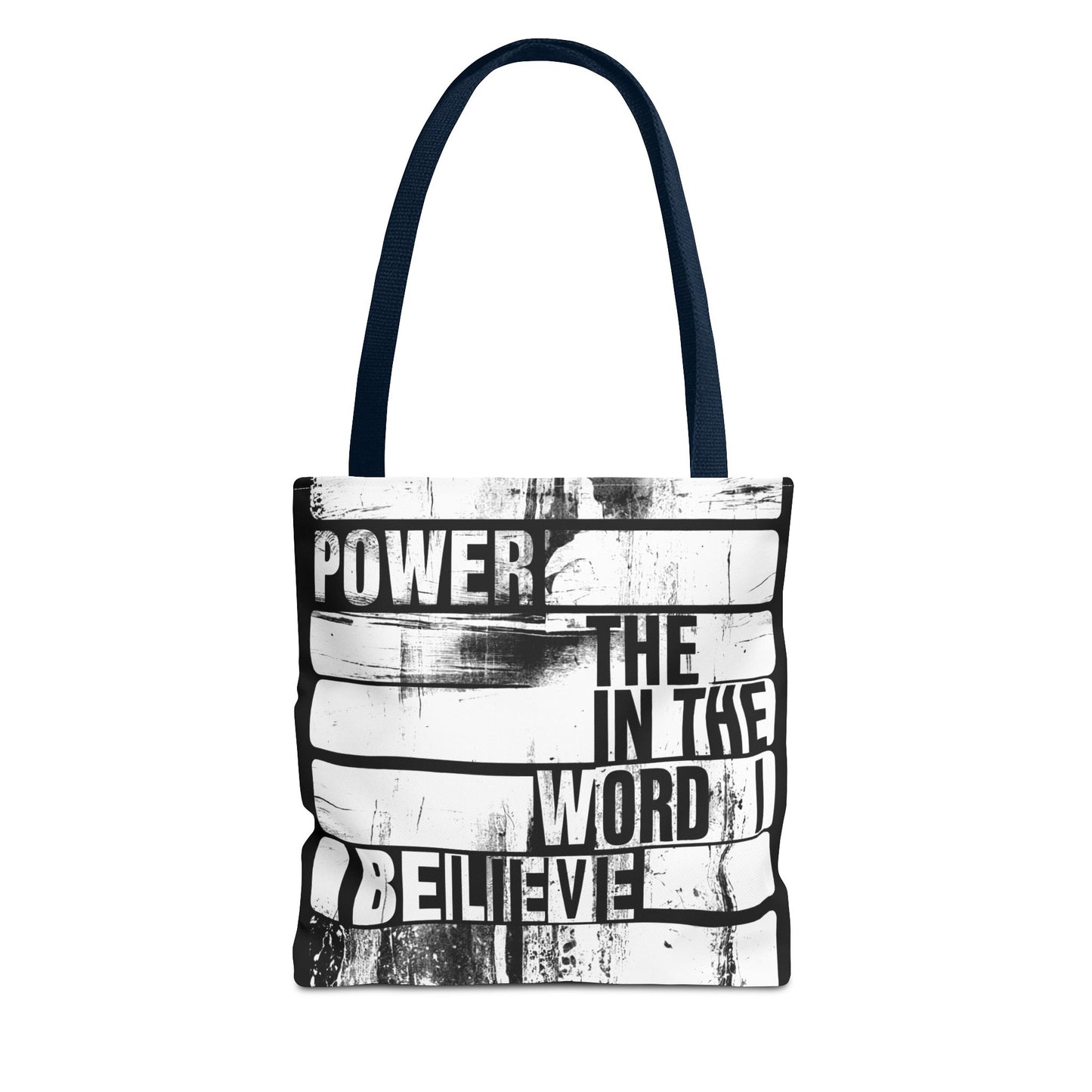 Inspirational Tote Bag - 'Power in the Word' & 'Faith Saved My Life' - Motivational Canvas Carryall