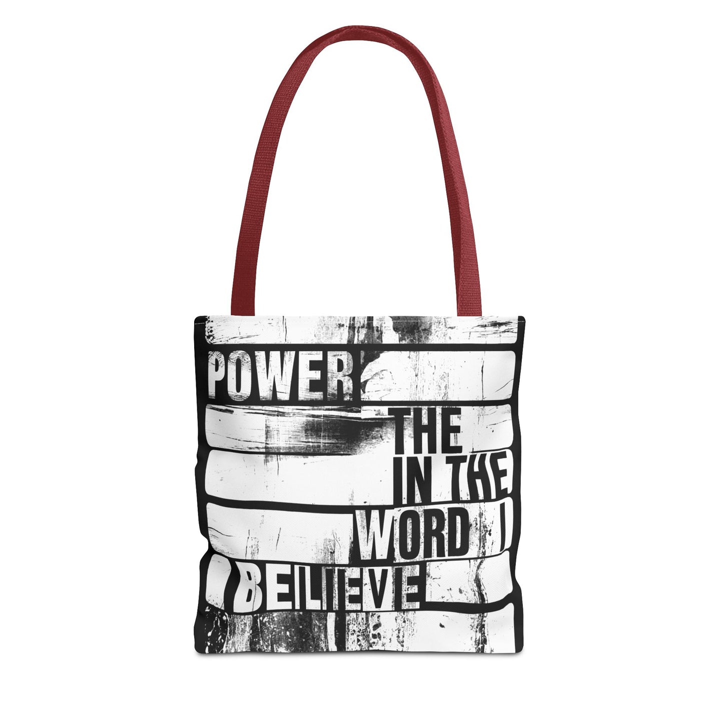 Inspirational Tote Bag - 'Power in the Word' & 'Faith Saved My Life' - Motivational Canvas Carryall