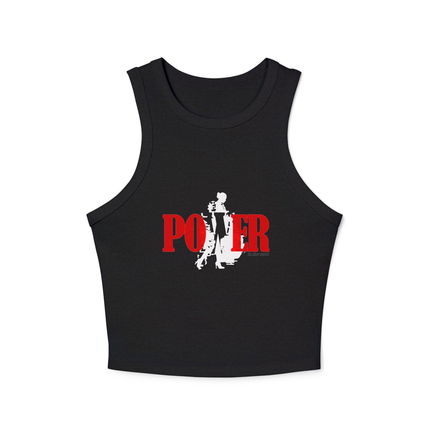 Empowerment Racer Tank Top - 'Power' and 'Believe' Design for Women
