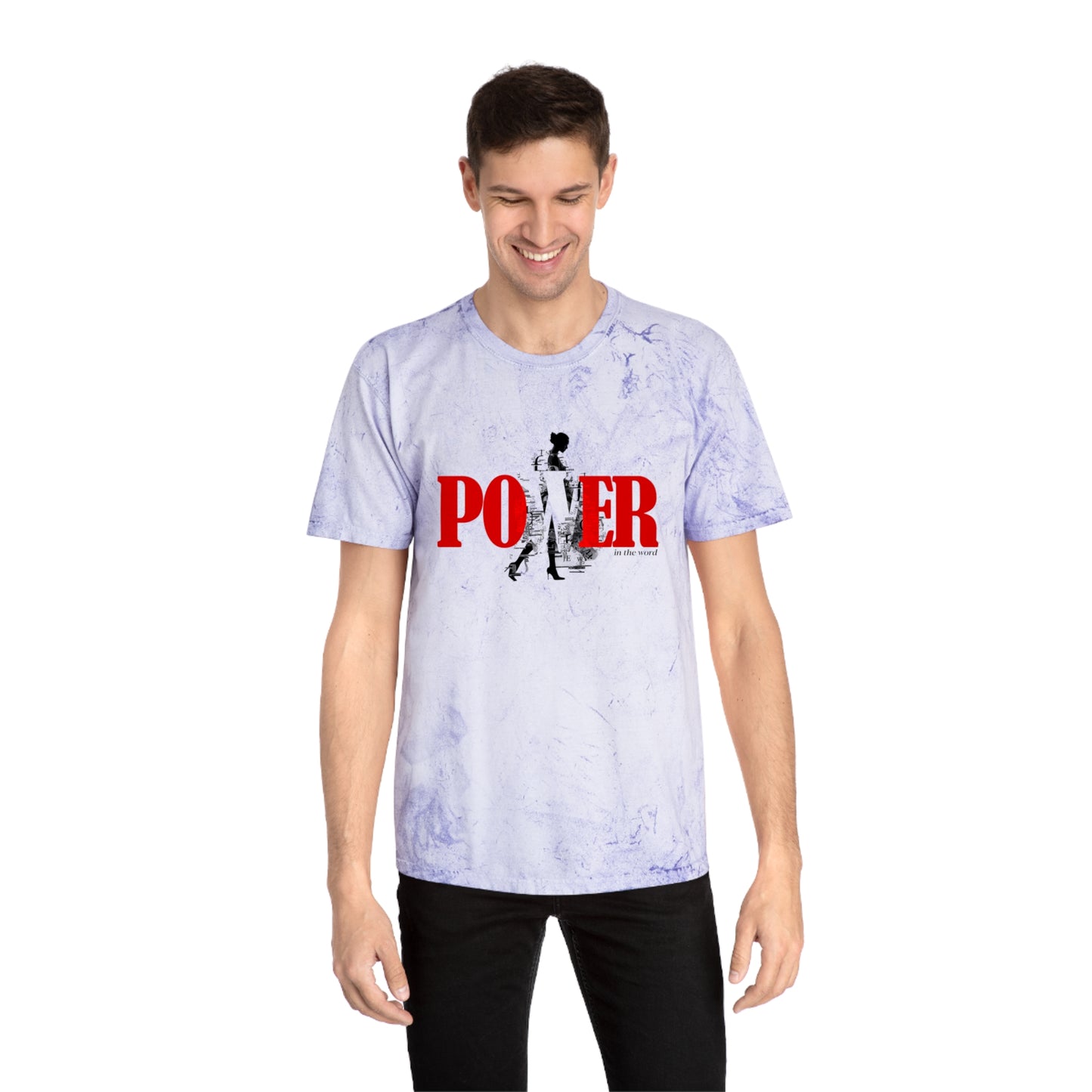 Empowering Unisex Color Blast T-Shirt - 'POWER' & 'BELIEVE' Design